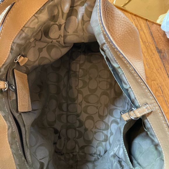 Coach Tan Pebbled Leather Hobo Shoulder Bag - Picture 7 of 11